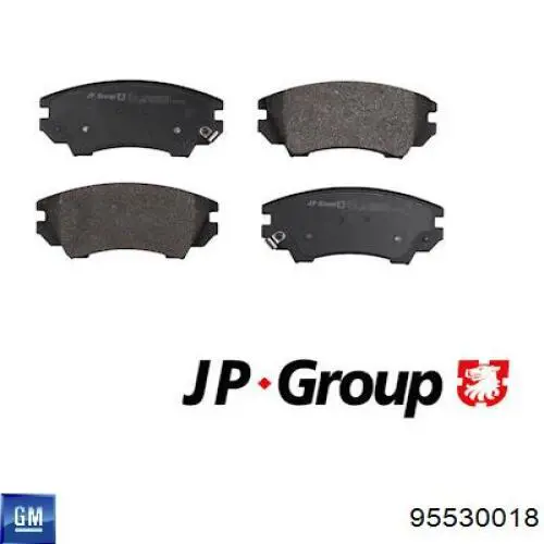 Передні тормозні колодки 95530018 General Motors
