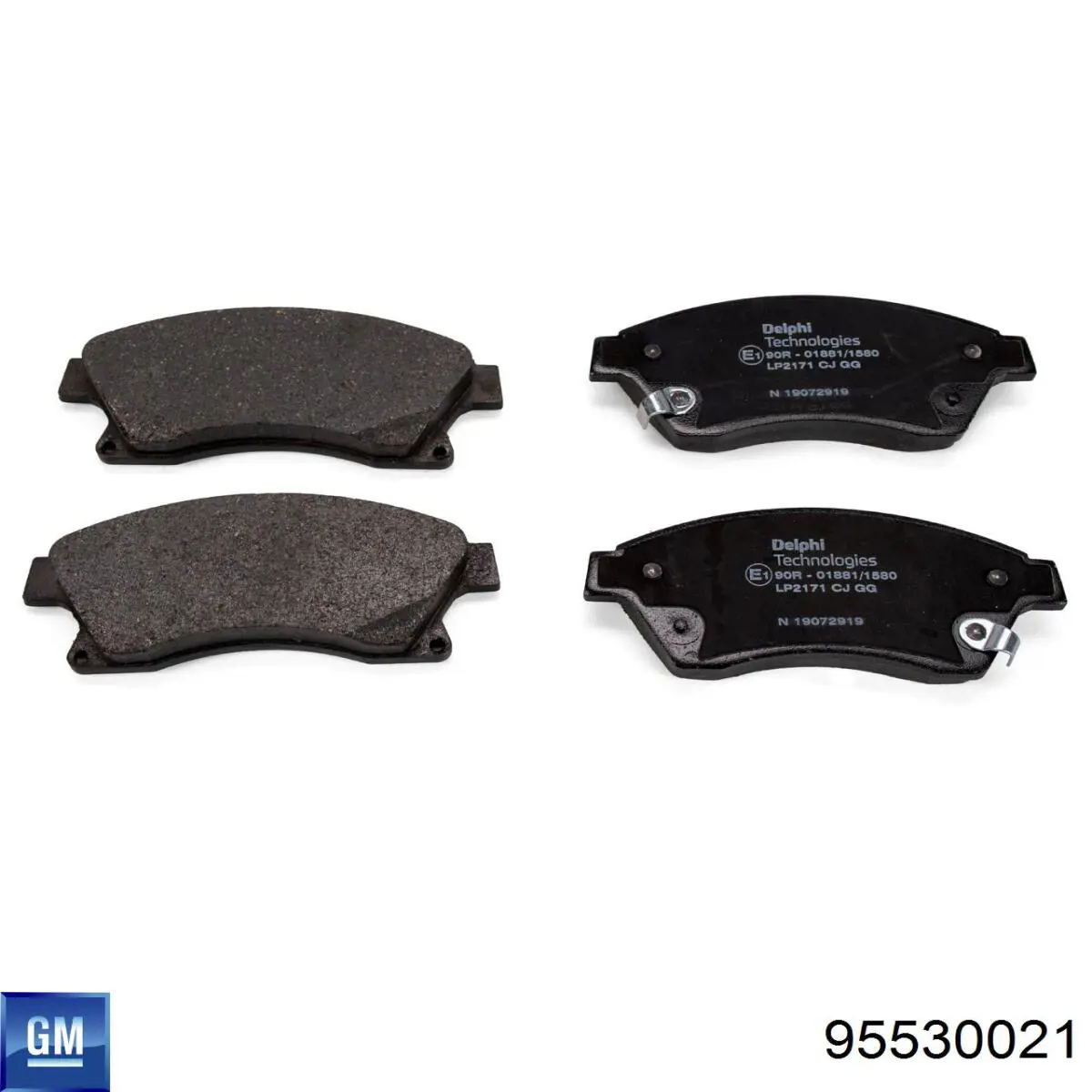 95530021 General Motors Колодки гальмівні задні, дискові