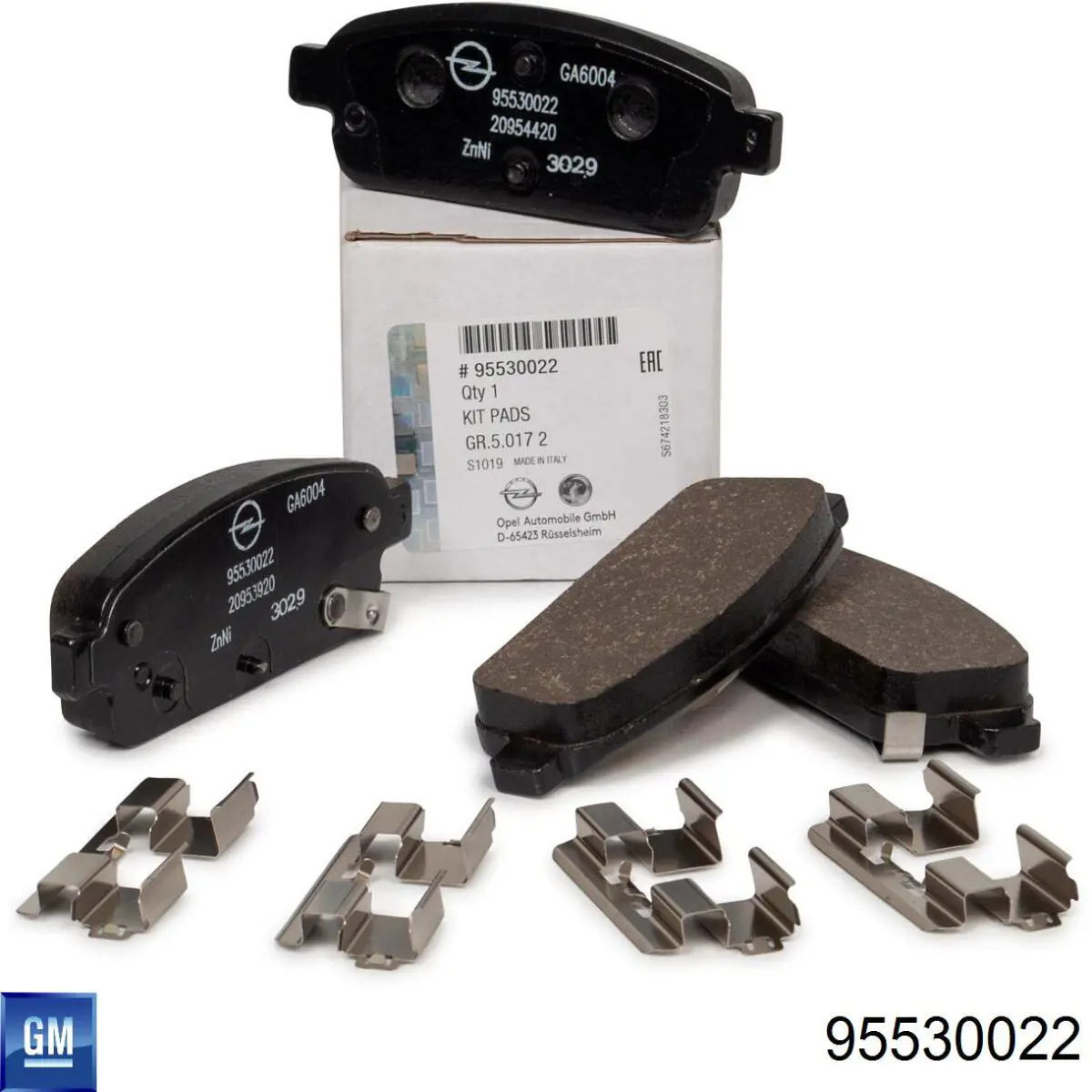 95530022 General Motors Колодки гальмівні задні, дискові