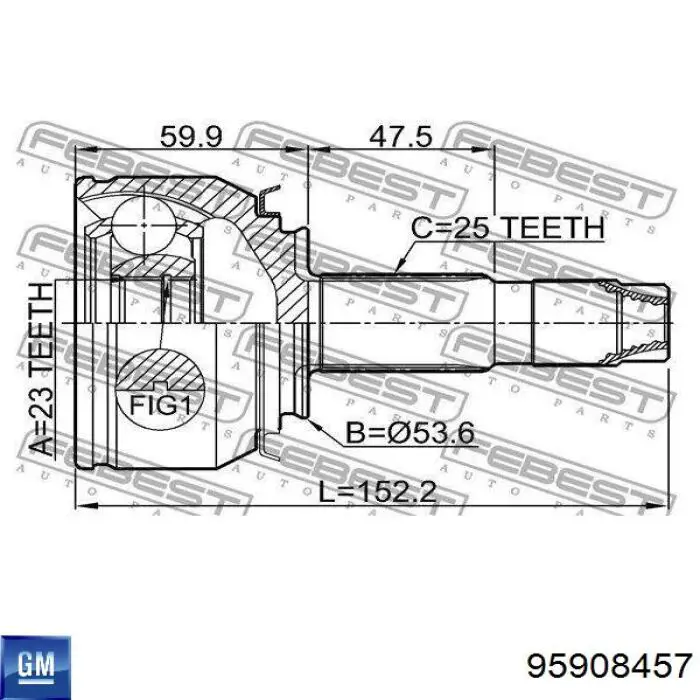 Граната колісна GKN-Spidan 36068 ціна, від 51.69 USD