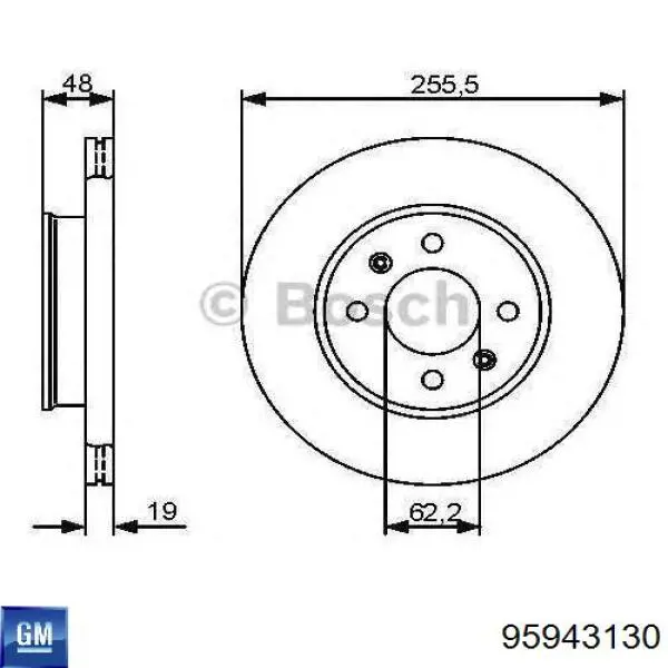Буфер-відбійник амортизатора заднього General Motors 95943130 ціна, від 15.75 USD
