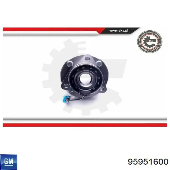 Купити 95951600 General Motors Маточини передніх коліс