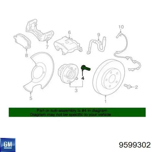 Болт кріплення маточини General Motors 9599302 ціна, від 1.47 USD