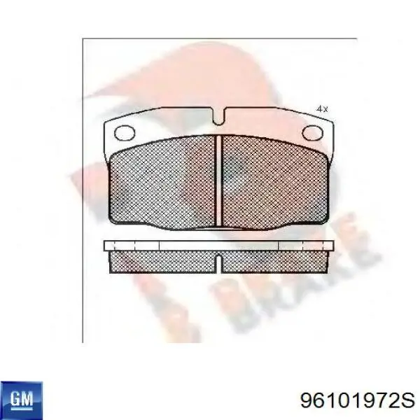 Купити 96101972S General Motors Колодки гальмівні передні, дискові