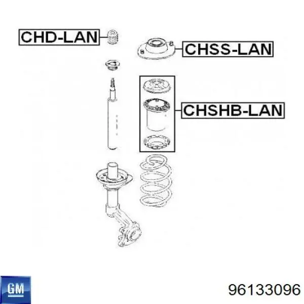 Купити 96133096 General Motors Пильник амортизатора переднього