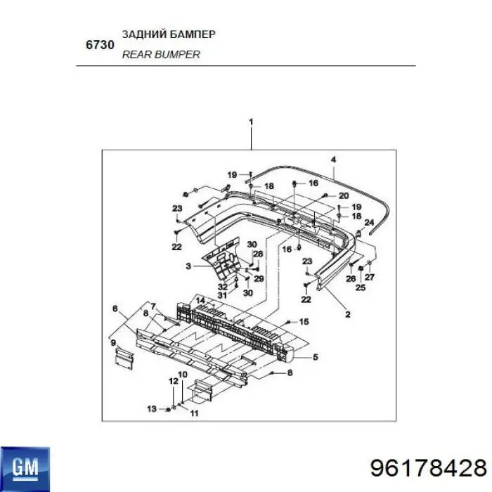 96178428 General Motors Авто генератор