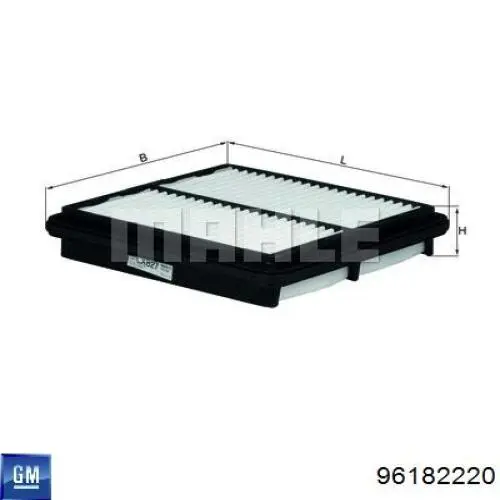Купити 96182220 General Motors Автомобільний фільтр повітря