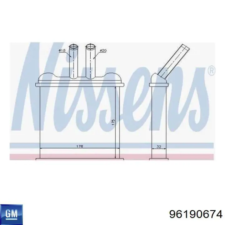 Купити 96190674 General Motors Теплообмінник