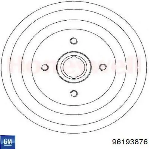 Барабан гальмівний задній General Motors 96193876 ціна, від 37.51 USD