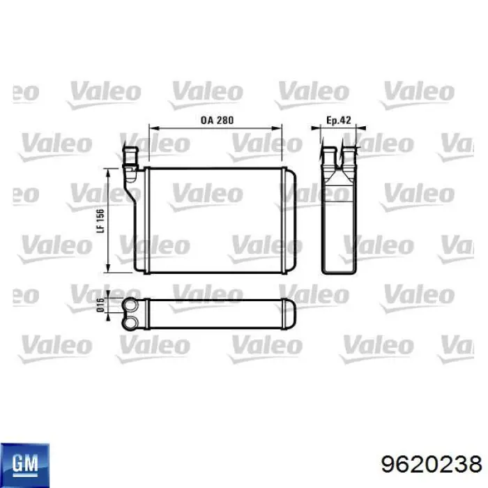 6521N82 Polcar Радіатор опалювача салону