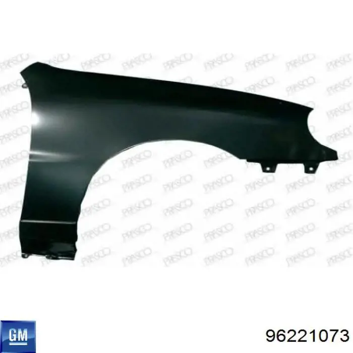 Крило переднє праве General Motors 96221073 ціна, від 44.10 USD