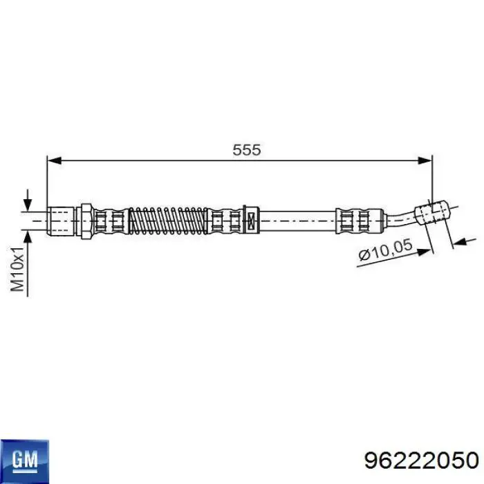 MH73905 Meha Гнучка гальмівна трубка передня