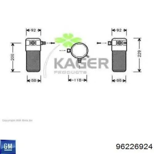 Ресивер-осушувач кондиціонера General Motors 96226924 ціна, від 126.69 USD