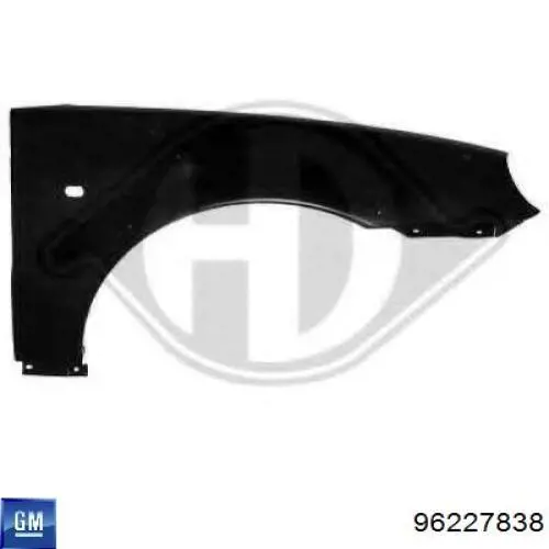 Крило переднє праве General Motors A96227838 ціна, від 42.47 USD