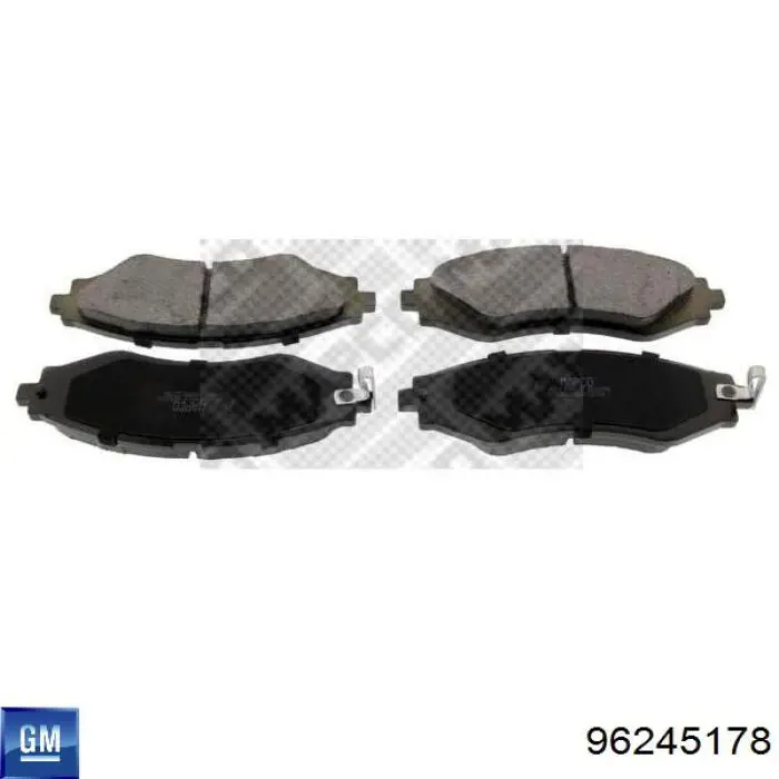 Купити 96245178 General Motors Колодки гальмівні передні, дискові