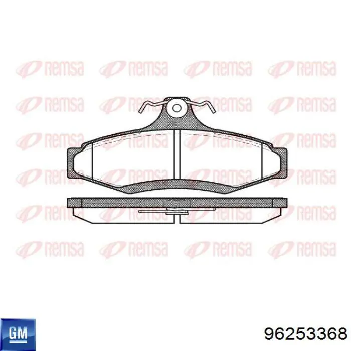 Задні гальмівні колодки 96253368 General Motors