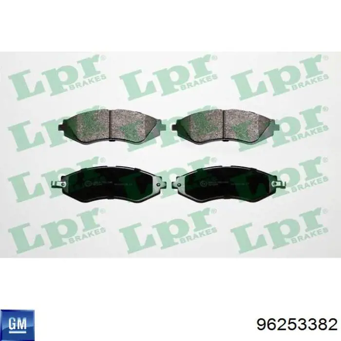 Купити 96253382 General Motors Колодки гальмівні передні, дискові