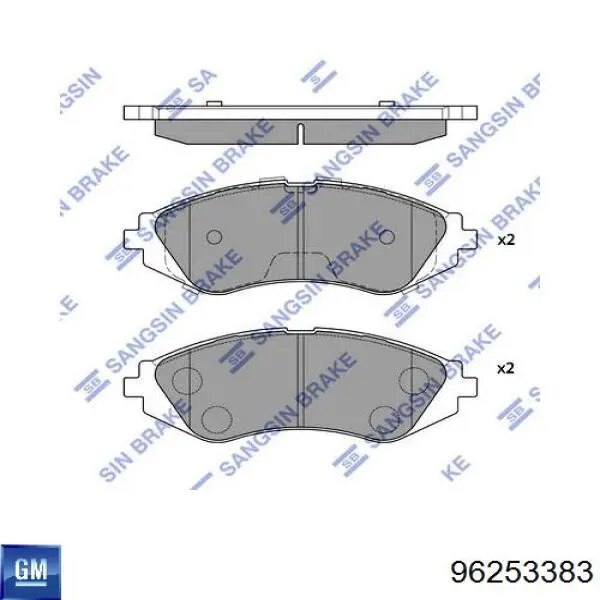 Гальмівні колодки General Motors 96253383 ціна, від 11.40 USD