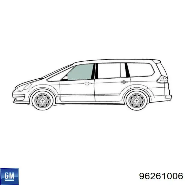 Скло водійських дверей General Motors 96261006 ціна, від 26.88 USD