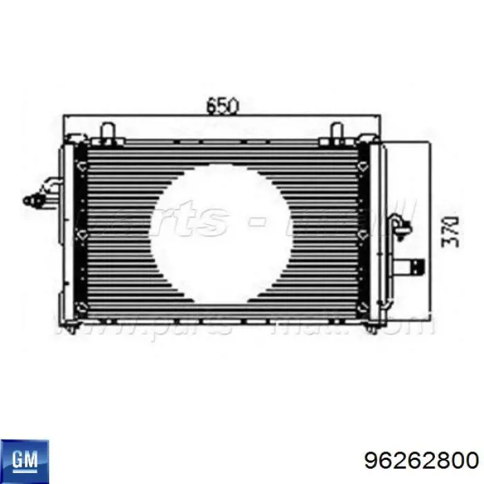 Конденсатор кондиціонера General Motors 96262800 ціна, від 97.58 USD