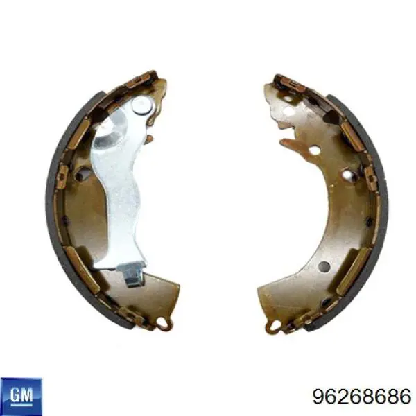 Колодки гальмові задні, барабанні 96268686 General Motors
