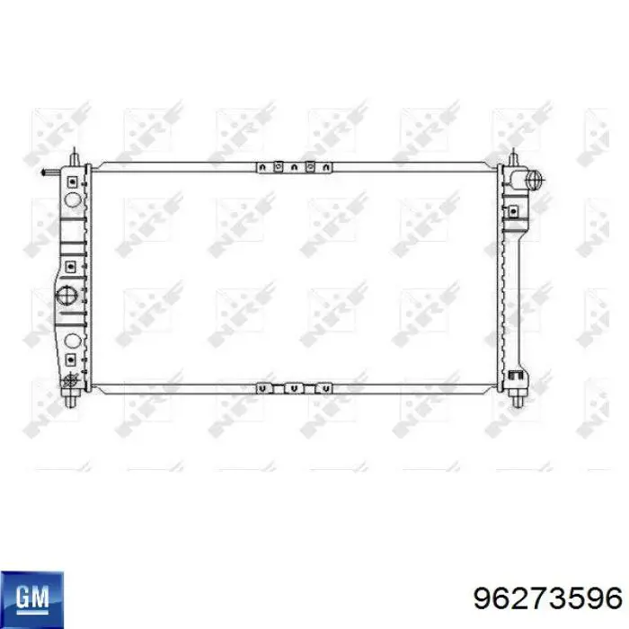 Радіатор охолодження General Motors 96273596