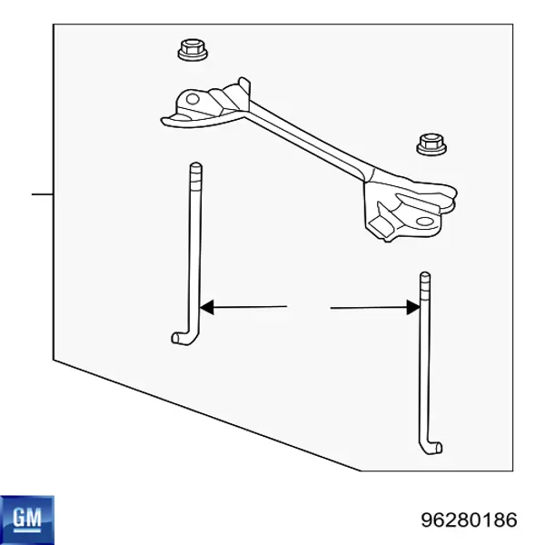 Купити 96280186 General Motors Кріплення/підставка акумулятора (АКБ)