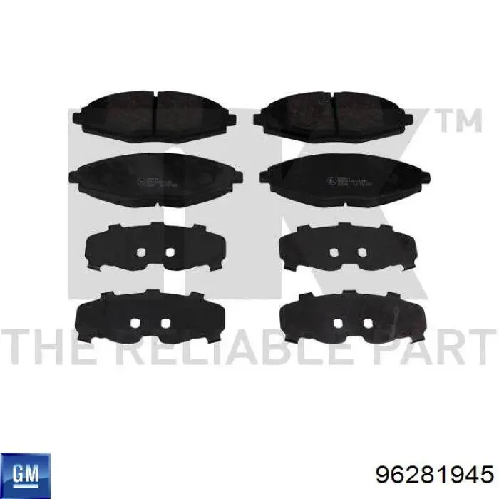 Гальмівні колодки General Motors 96281945 ціна, від 11.14 USD