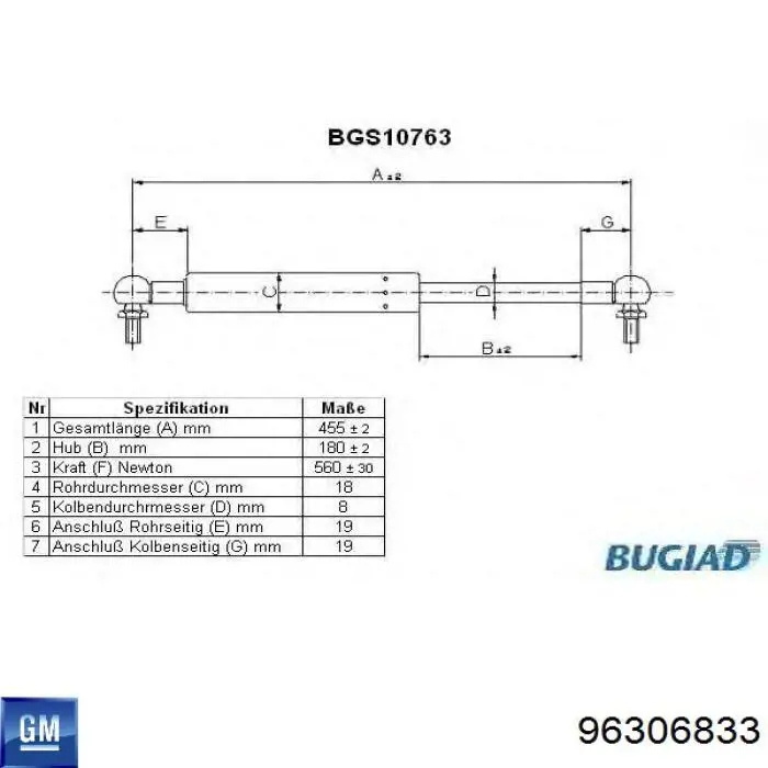 430719009500 Magneti Marelli Амортизатор кришки багажника / двері 3/5-ї задньої