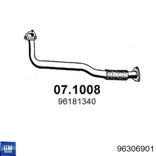 Труба приймальна (штани) глушника, передня General Motors 96306901 ціна, від 58.39 USD