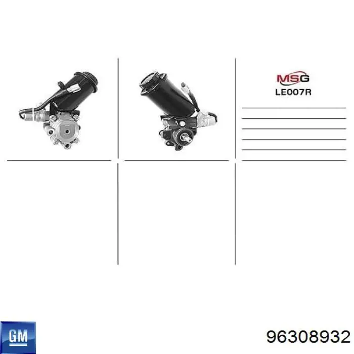 Купити 96308932 General Motors Насос гідравліки