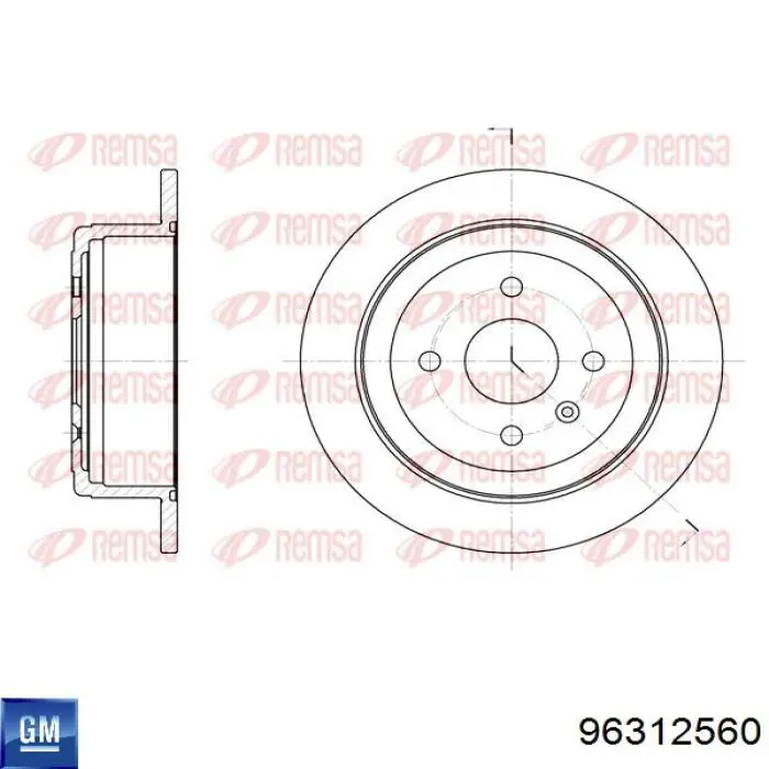 Гальмівні диски 96312560 General Motors