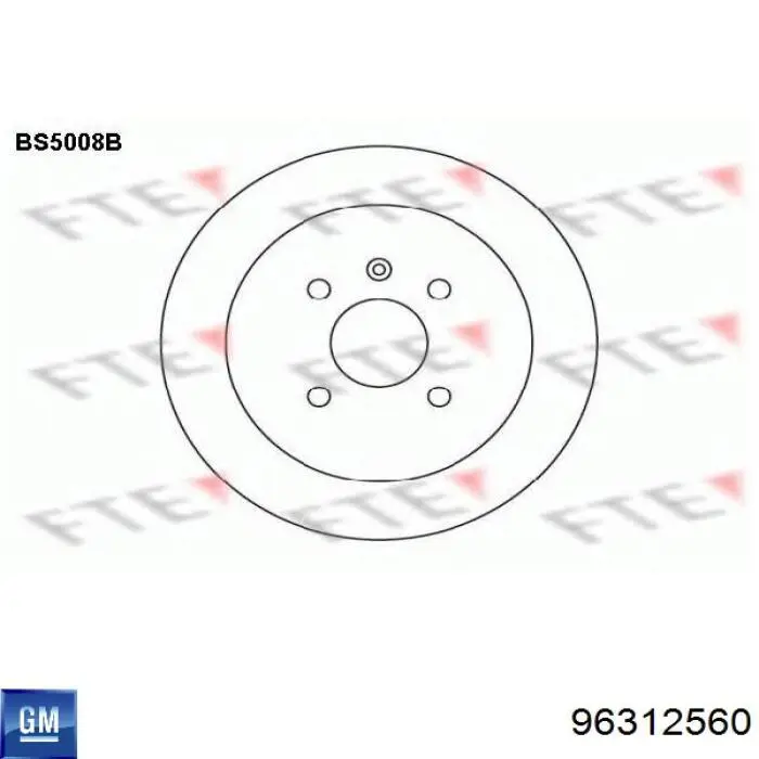 Купити 96312560 General Motors Диск заднього гальма