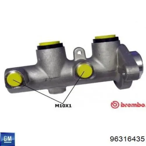 Циліндр головний гальма (Гідротормоз) General Motors 96316435 ціна, від 46.58 USD
