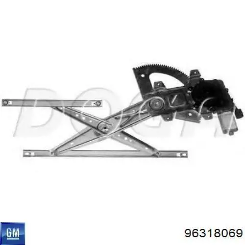 Склопідйомник з електродвигуном General Motors 96318069 ціна, від 48.12 USD