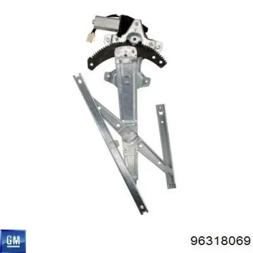 Купити 96318069 General Motors Механізм стеклопідйомника водійських дверей