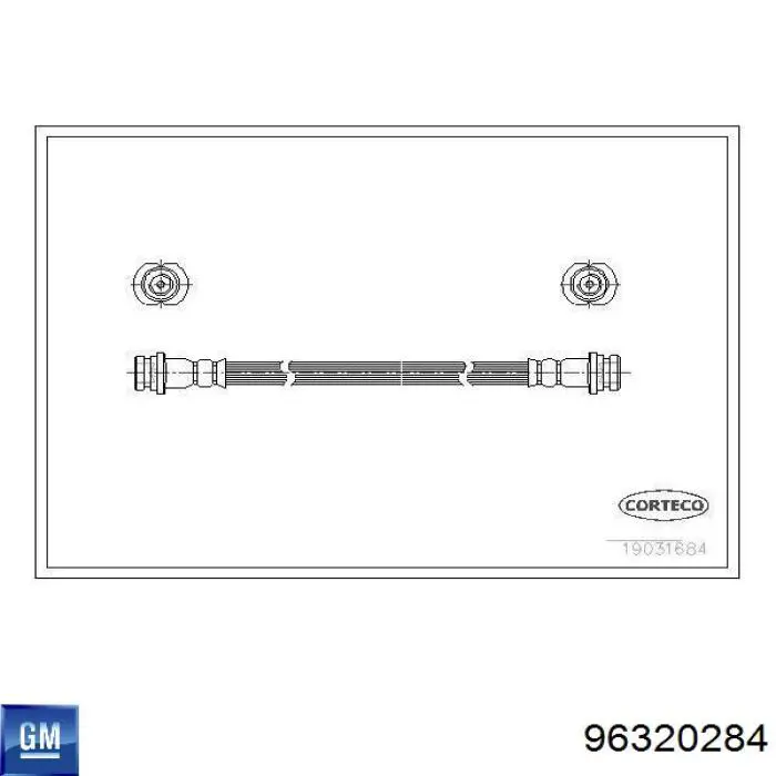 Шланг гальмівний задній 96320284 General Motors