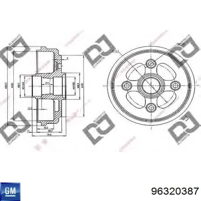 Купити 96320387 General Motors Барабан гальмівний задній