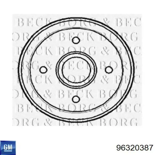 Барабан гальмівний задній General Motors 96320387 ціна, від 24.70 USD
