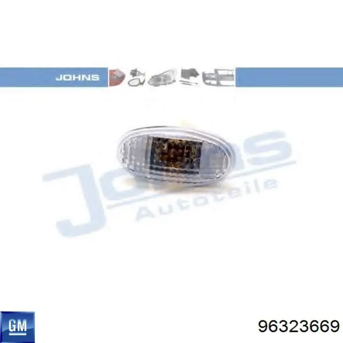 Повторювач повороту на крилі General Motors 96323669 ціна, від 5.81 USD