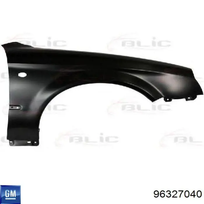 Крило переднє праве General Motors 96327038 ціна, від 102.14 USD