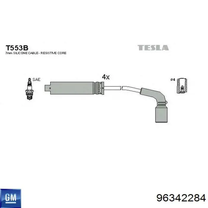 Дроти запалювання General Motors 96342284 ціна, від 25.75 USD