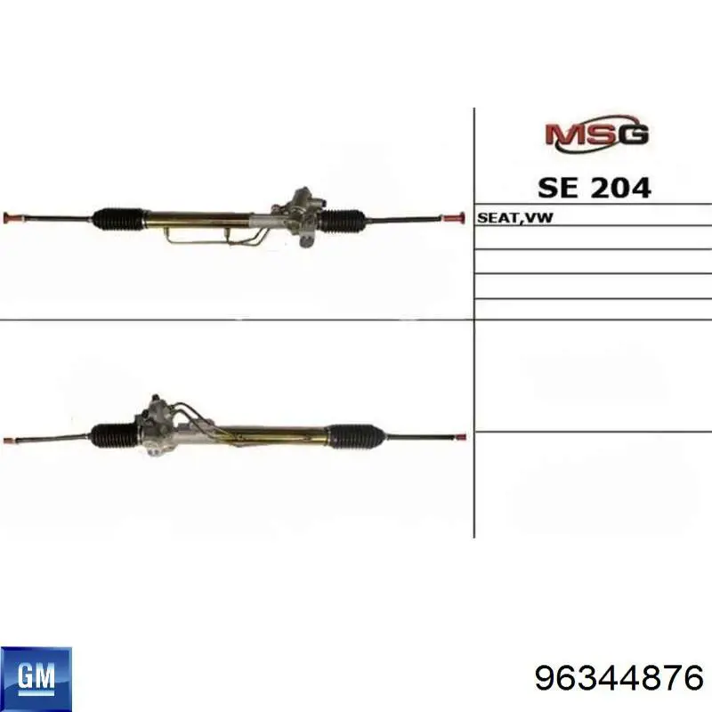 Купити 96344876 General Motors Рульова рейка
