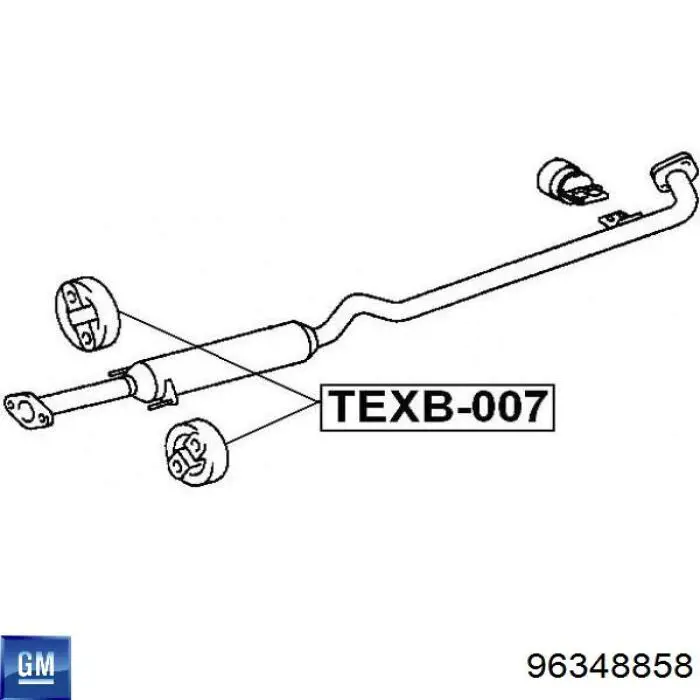 Подушка кріплення глушника General Motors 96348858 ціна, від 1.90 USD