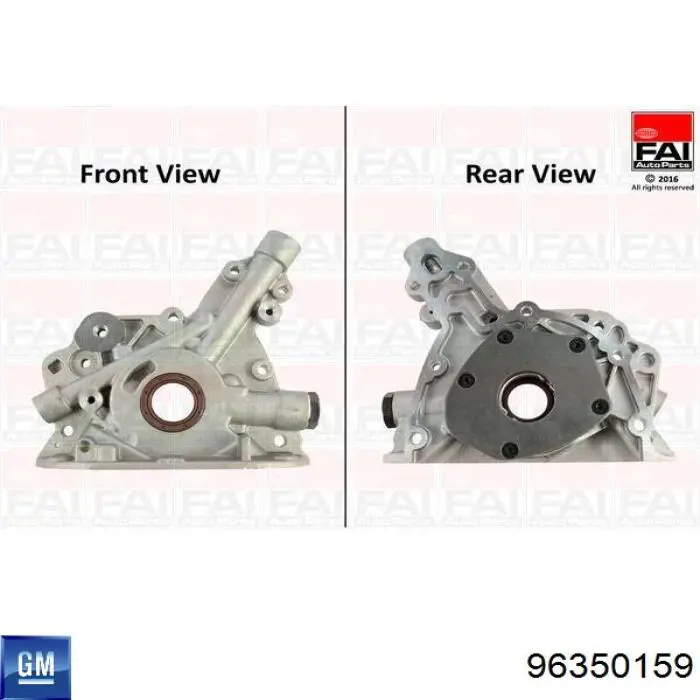 Помпа масляна General Motors 96350159 ціна, від 33.75 USD