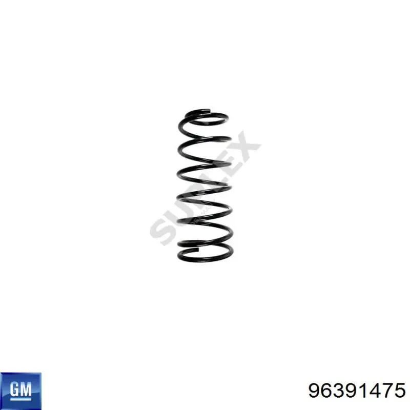 96391475 General Motors Пружина амортизатора передняя