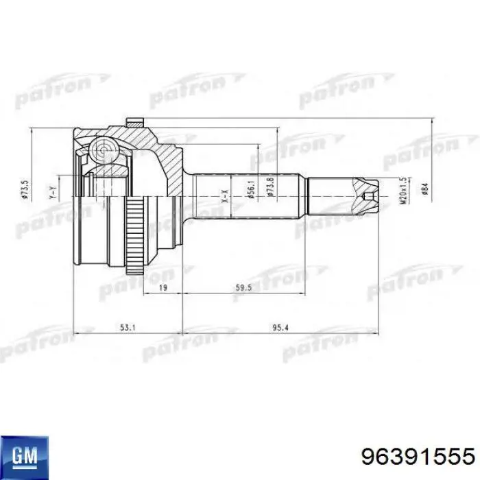 Купити 96391555 General Motors Шарнір приводу зовнішній