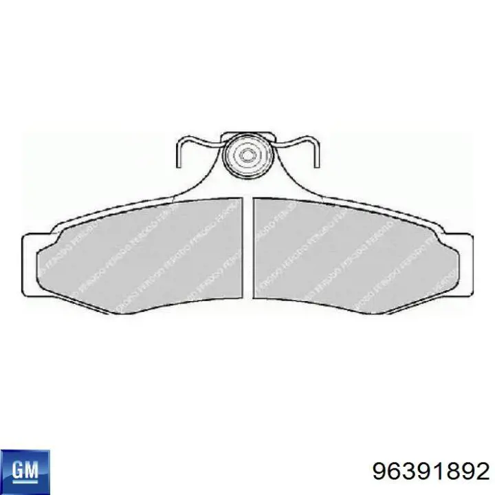Задні гальмівні колодки General Motors 96391892 ціна, від 12.74 USD