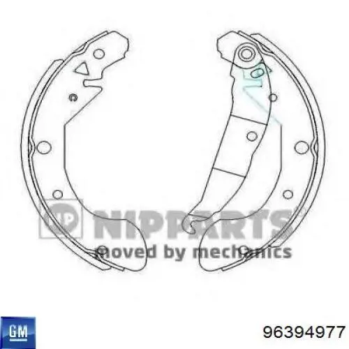 Колодки гальмові задні, барабанні General Motors 96394977 ціна, від 30.69 USD