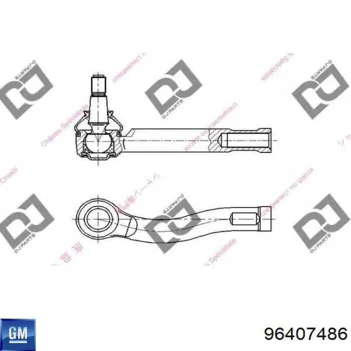 Наконечник рульовий General Motors 96407486 ціна, від 10.96 USD
